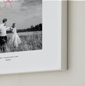 "Small Bow: Landscape Framed Photo" - Framed Photo in Petal by Annie Shapiro - Frame Close-up
