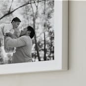 "The Big Picture: Father's Day Framed Photo" - Framed Photo in White by Minted - Frame Close-up