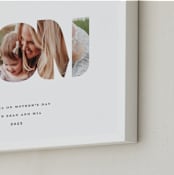 "MOM: Framed Photo" - Framed Photo in Chalk by Olivia Kanaley Inman - Frame Close-up