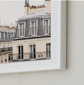 "Parisian Windows" - Art Print in Whitewashed by Annie Montgomery - Frame Close-up