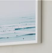 "The Sunday Blues" - Art Print in Turquoise Blue by Summer Strauch - Frame Close-up