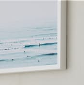 "The Sunday Blues" - Art Print in Turquoise Blue by Summer Strauch - Frame Close-up