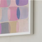 "Painted Geo Overlay" - Art Print in Ballet Pink by Amy Toneys - Frame Close-up