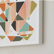 "Apertures No. 5" - Art Print in Coral by Genna Blackburn - Frame Close-up