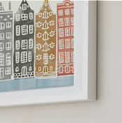 "On the Canal" - Art Print in brick by Griffinbell Paper Co. - Frame Close-up