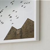"Lost in Flight" - Art Print in Overcast Gray by Margaret Edith - Frame Close-up