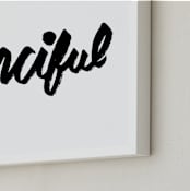 "Fanciful" - Art Print in Coal Black by Yours Madly - Frame Close-up