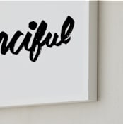 "Fanciful" - Art Print in Coal Black by Yours Madly - Frame Close-up