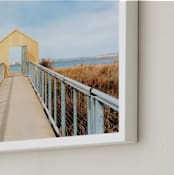 "Let's Go" - Art Print in Sky Blue by studio SYLVO - Frame Close-up