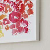 "Fresh Floral" - Art Print in Cayenne by Kelly Ventura - Frame Close-up