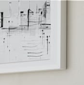 "nyc night lights " - Art Print in Black and White by Kaitlin Rebesco - Frame Close-up