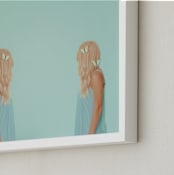 "nice to meet you" - Art Print in Pastel Blue by Jacob Loafman - Frame Close-up