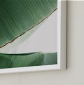 "leaf & light 1" - Art Print in deep ocean green by Alicia Abla - Frame Close-up