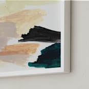 "Summer Skies" - Art Print in fluorescent orange by Lauren Packard - Frame Close-up