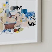 "The Color of Smoke" - Art Print in Sky Blue by Erin McCluskey Wheeler - Frame Close-up