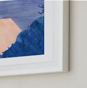 "South Carolina in Paint" - Art Print in South Carolina Blue by Denise Wong - Frame Close-up