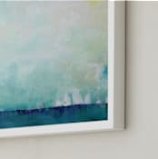 "Sail" - Art Print in Teal Blue by Julia Contacessi - Frame Close-up