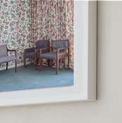 "Waiting Room" - Art Print in Grandma Blue by Julie Grace Immink - Frame Close-up