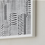 "Linear City" - Art Print in Monochrome by Daniela - Frame Close-up