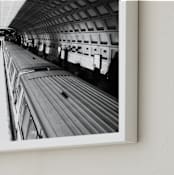 "DC subway fast track" - Art Print in rustic black by Van Tsao - Frame Close-up