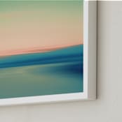"Fluid Motion" - Art Print in Evening Turquoise  by Gabrial Reising - Frame Close-up