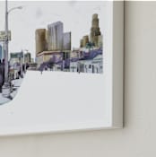 "Los Angeles streets" - Art Print in Eggplant by Viktoria Eperjesi - Frame Close-up
