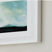 "Serenity Sky" - Art Print in Soothing Sky Blues by Amy Hall - Frame Close-up