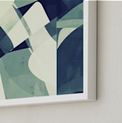 "Blues Night" - Art Print in blue by Carmen Guedez - Frame Close-up