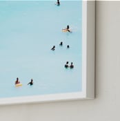 "Where Trouble Melts Like Lemon Drops" - Art Print in TURQUOISE by Summer Strauch - Frame Close-up