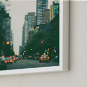 "Night Falls" - Art Print in Pale Lilac by ALICIA BOCK - Frame Close-up
