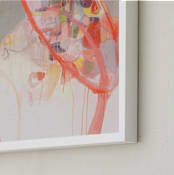 "Red Loops" - Art Print in Rosy Red by Kirsta Benedetti - Frame Close-up