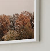"Oak Leaves and Snowflakes" - Art Print in Autumn Oak by ALICIA BOCK - Frame Close-up