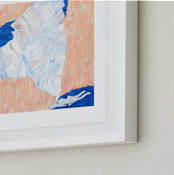"New York in Paint" - Art Print in New York Blue by Denise Wong - Frame Close-up