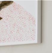 "Soaring Bird" - Art Print in Soft Rose by Eve Schultz - Frame Close-up