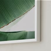 "leaf & light 1" - Art Print in deep ocean green by Alicia Abla - Frame Close-up