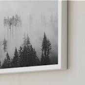 "Morning Fog" - Art Print in Grey by Jennifer Morrow - Frame Close-up