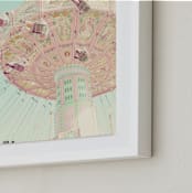 "Sky Coasters" - Art Print in Teal by Stephanie Sherman - Frame Close-up