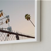 "LA Sky" - Art Print in Sky Blue by Kitty Seeber - Frame Close-up