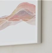 "Palm Desert" - Art Print in Pink Moment by Jennifer Daily - Frame Close-up
