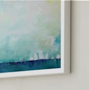 "Sail" - Art Print in Teal Blue by Julia Contacessi - Frame Close-up
