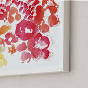 "Fresh Floral" - Art Print in Cayenne by Kelly Ventura - Frame Close-up