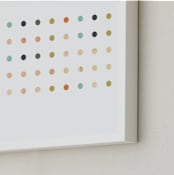 "Apertures" - Art Print in Aqua by Genna Blackburn - Frame Close-up