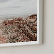 "Desert Horizon" - Art Print in Sand by Jamie Lollback - Frame Close-up