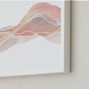 "Palm Desert" - Art Print in Pink Moment by Jennifer Daily - Frame Close-up