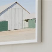 "Green Barn" - Art Print in Barn Green by Alex Elko Design - Frame Close-up