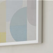 "Hustle Bustle" - Art Print in Neutral Natural by Jennifer Morehead - Frame Close-up