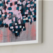 "Mapped" - Art Print in Teal by Denise Wong - Frame Close-up