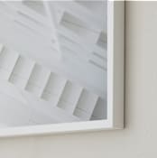 "Bright Stairway" - Art Print in White by Ilze Lucero - Frame Close-up