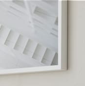 "Bright Stairway" - Art Print in White by Ilze Lucero - Frame Close-up