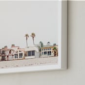 "Beach Houses" - Art Print in beach by Kamala Nahas - Frame Close-up
